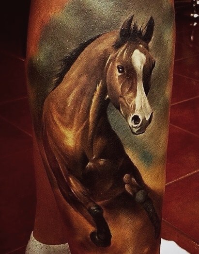 татуировка конь