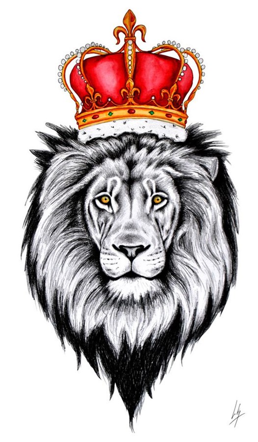 Корона со львом. 08668 Лев с короной Karlsbach. Лев с короной на голове Клементино. Лев эскиз. Лев тату эскиз.