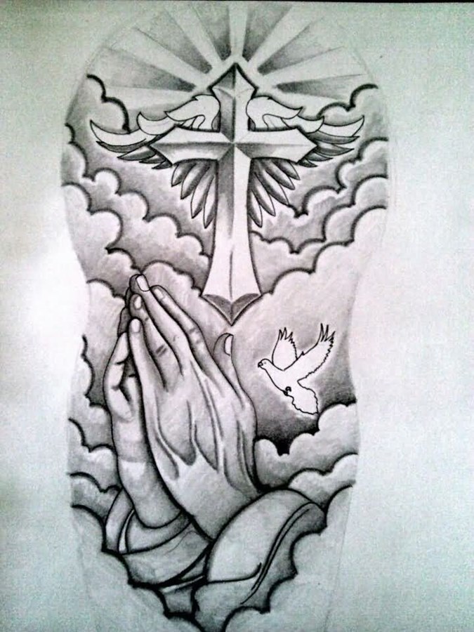 Эскиз татуировки Крест.