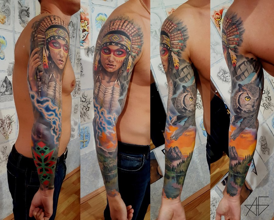 Рукова Tattoo sleeves Тату фото.