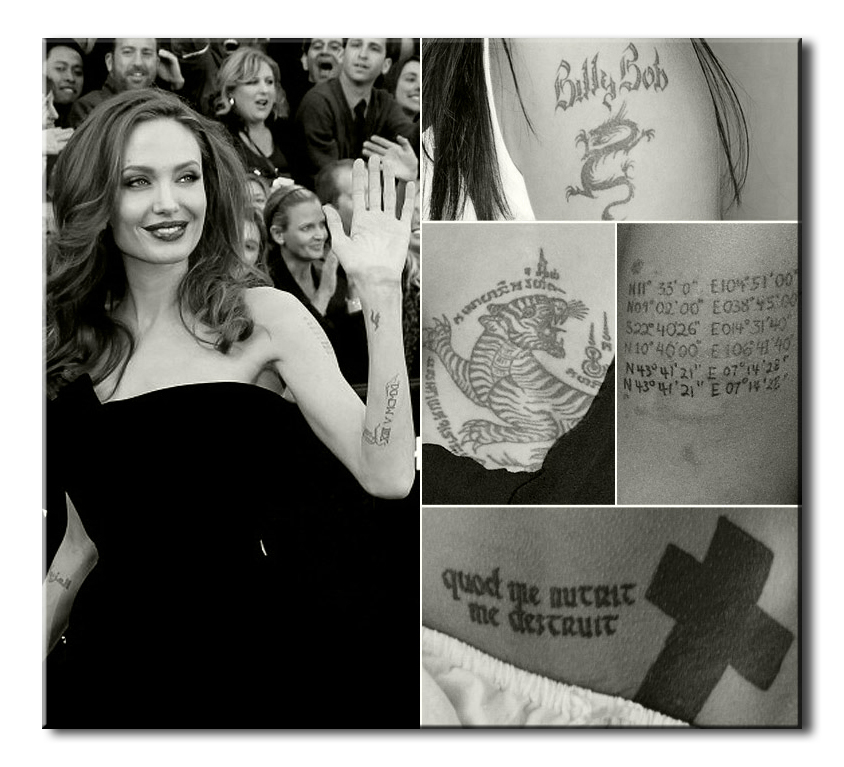 Джоли, Анджелина - татуировки